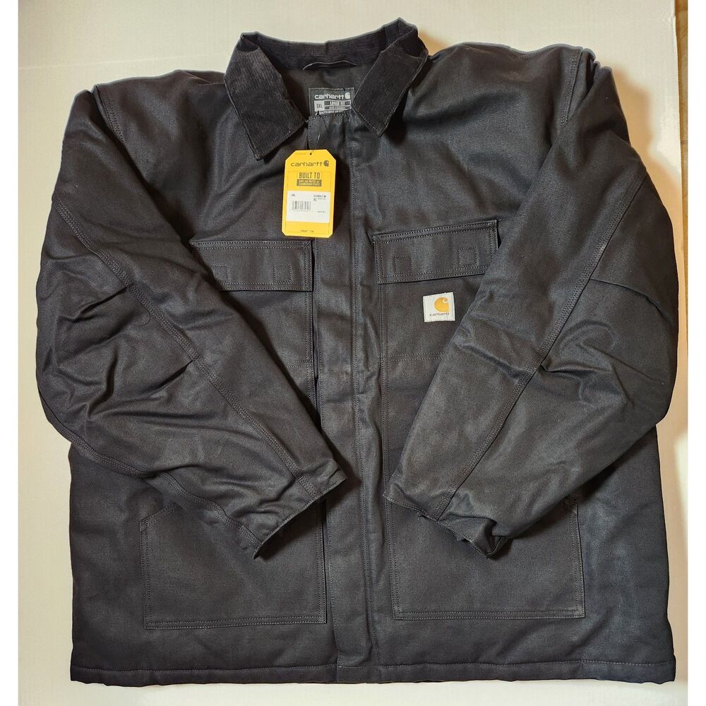 Carhartt Firm Duck Insulated Traditional Coat Black 3XL Loose Fit